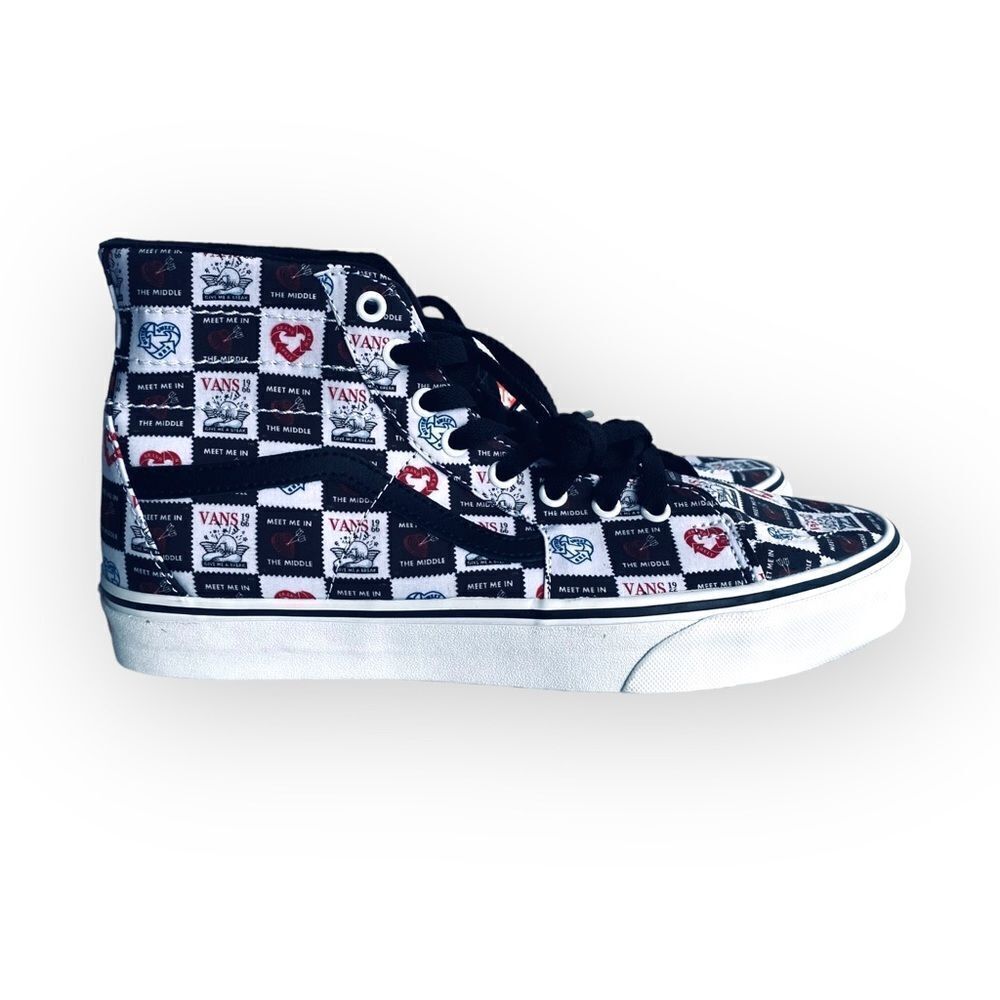 Vans SK8 Hi Tapered Love Letters Black/White Men's Classic Skate Shoes S… - Picture 5 of 11